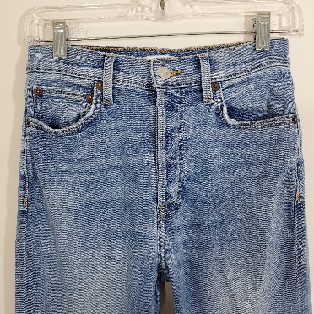 Re/Done Jeans 90's High Rise Ankle Crop Retro Boho Casual Denim Size 26 - Picture 4 of 12